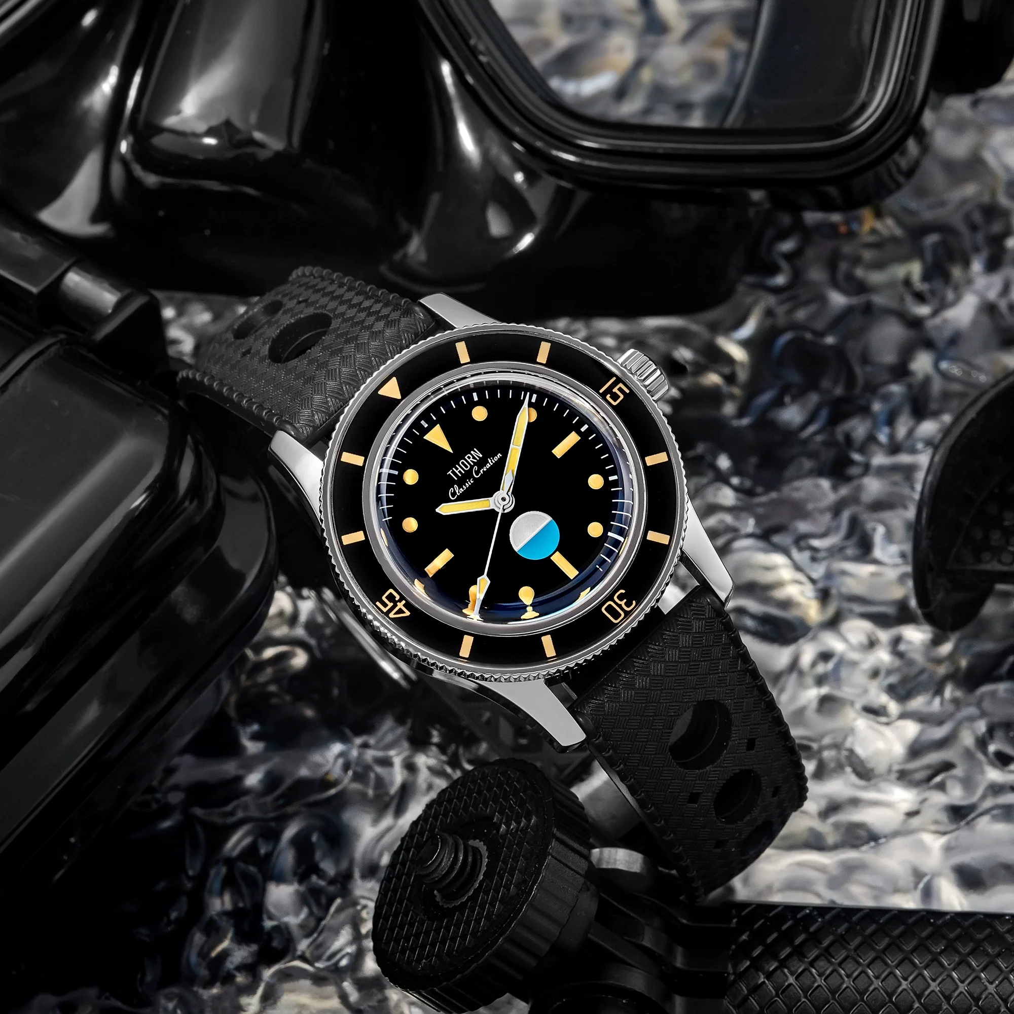 Thorn 38mm 50 Fathoms Smil-Spec PT5000 Dive Watch T007 - Image 3