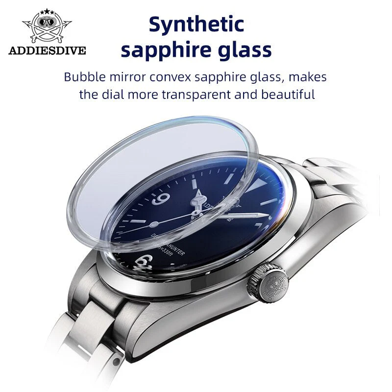 Addiesdive 36mm Sapphire Crystal Quartz Watch AD2023 - Image 3