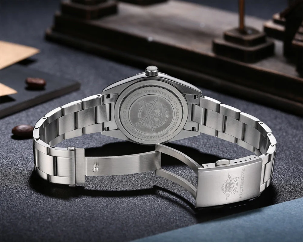 Addiesdive 36mm Sapphire Crystal Quartz Watch AD2023 - Image 7