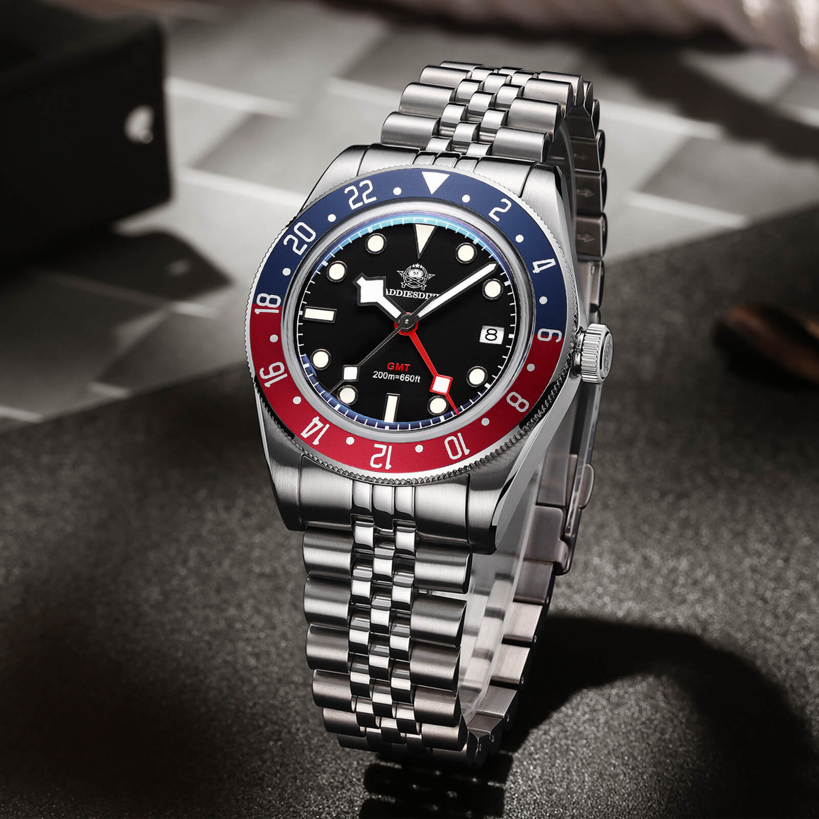 ADDIESDIVE 39mm BB58 GMT Quartz Watch AD2044 - Image 8