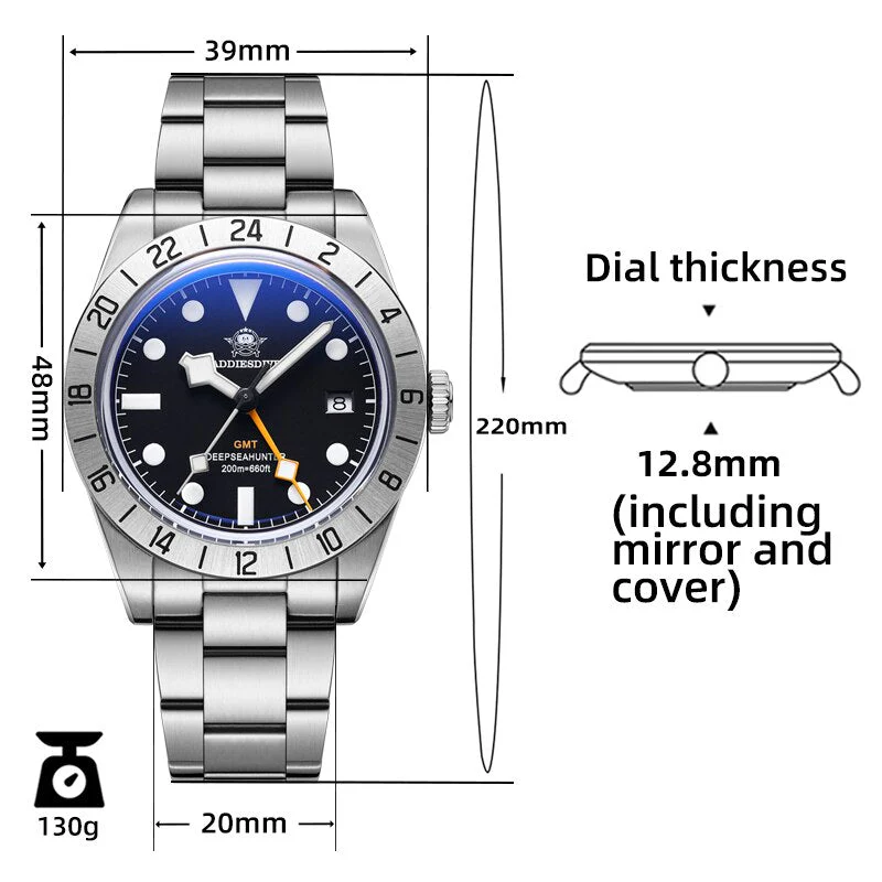 Addiesdive Retro BB GMT Quartz Watch - Image 11