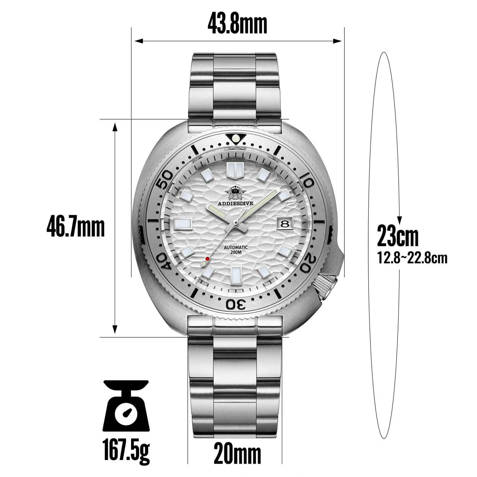 Addiesdive Water Ripple 6105 Dive Watch AD2117 - Image 8