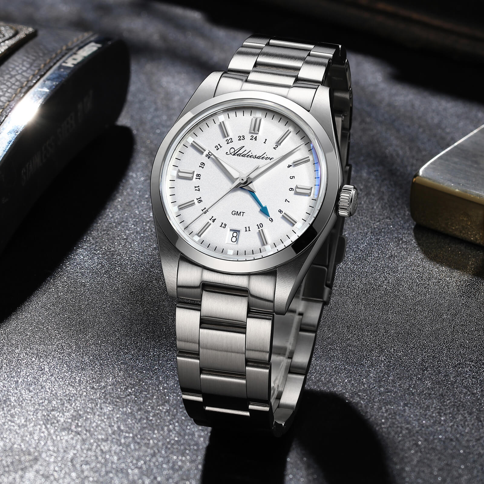 Addiesdive Elegance Collection GMT Quartz Watch AD2065 - Image 8