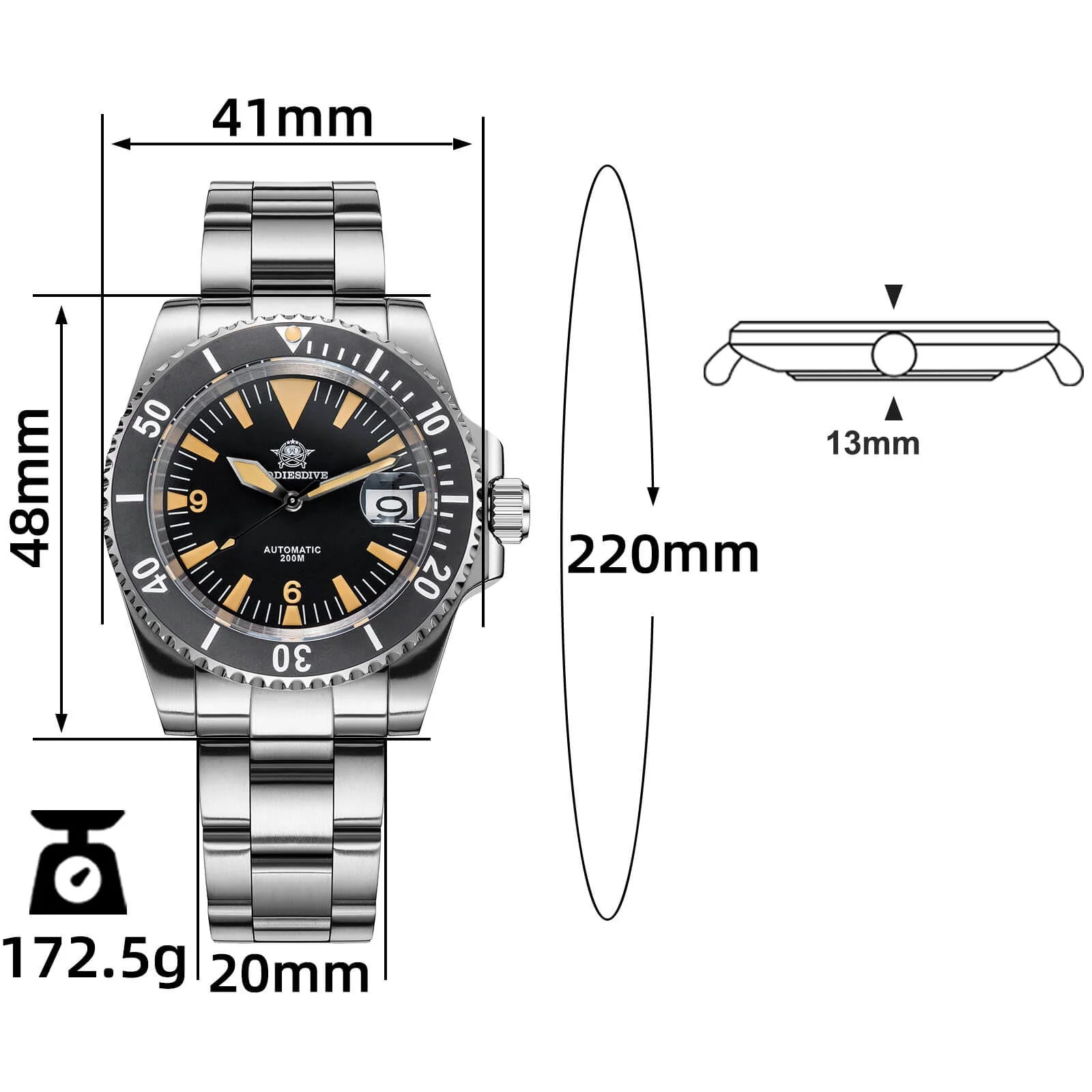 Addiesdive Retro Sword NH35 Sub Dive Watch AD2064 - Image 4
