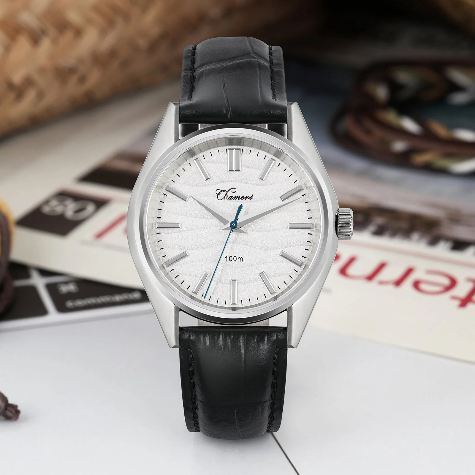 Chameri 37mm VH31 Sweep Second Quartz Watch GS04 - Image 13