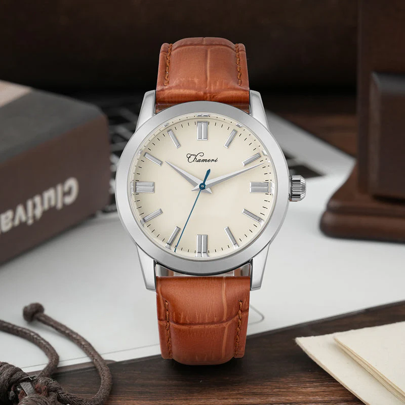 Chameri 37mm VH31 Sweep Second Quartz Watch GS03 - Image 3