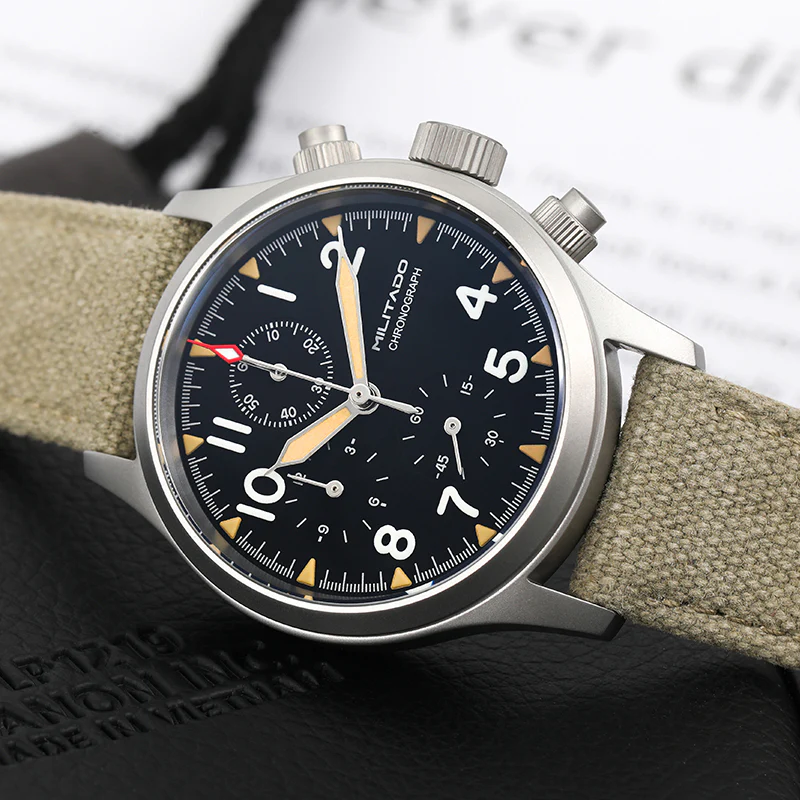 Militado Retro VK67 Quartz Chronograph Watch - 3 Dial - Image 18