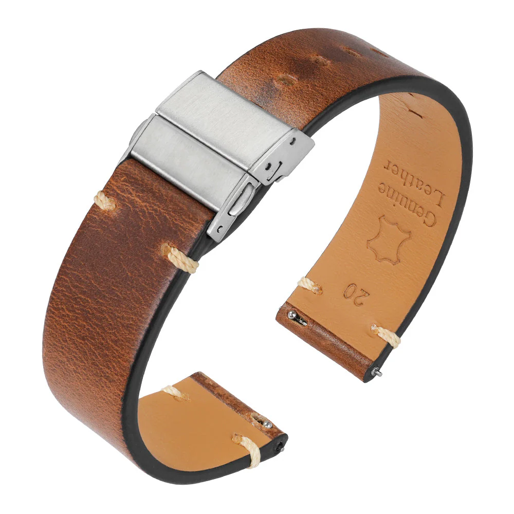 Waxed Leather Watch Strap - Image 2