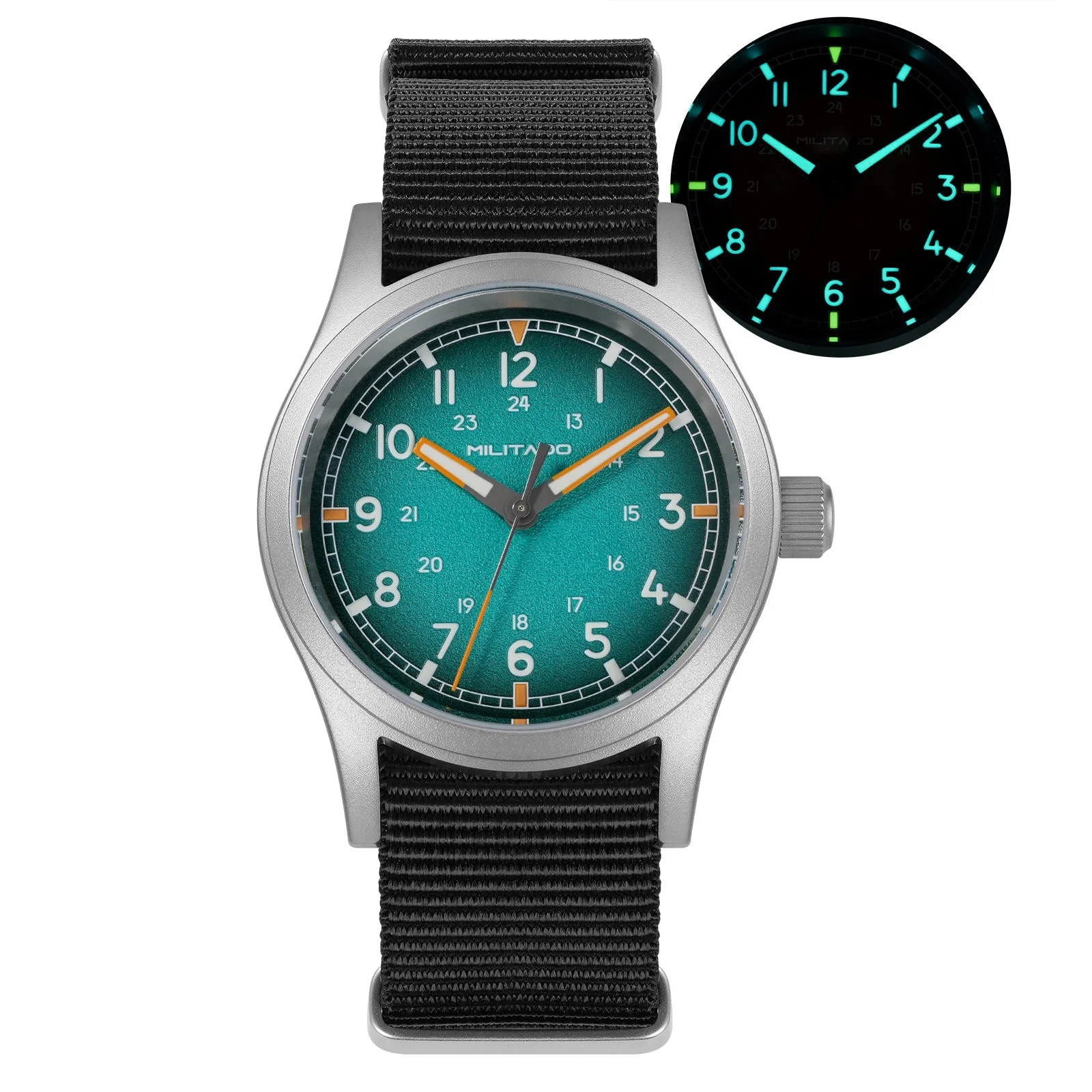 Militado 38mm Military Watch VH31 Sweeping Hand Movt Watch ML24 - Image 3