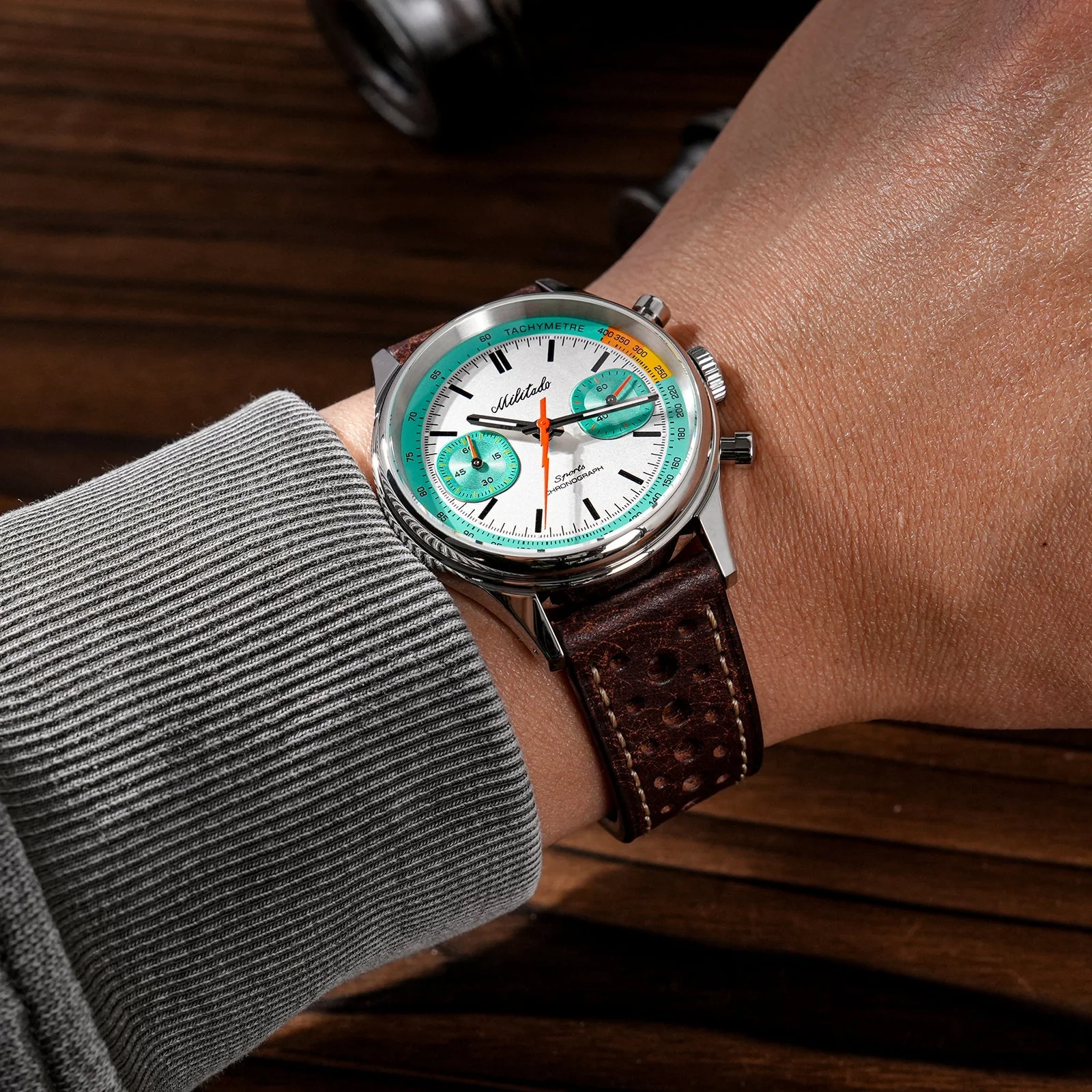 Militado Miyota 6S21 Chronograph Watch 40mm Men Watch ML23 - Image 9