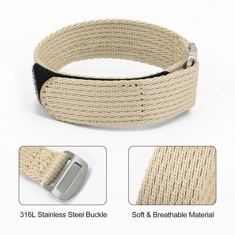 20mm/22mm Soft Nylon Magic Tape Watchband - Image 11