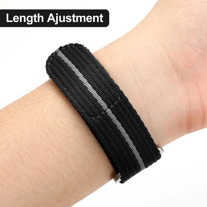 20mm/22mm Soft Nylon Magic Tape Watchband - Image 8