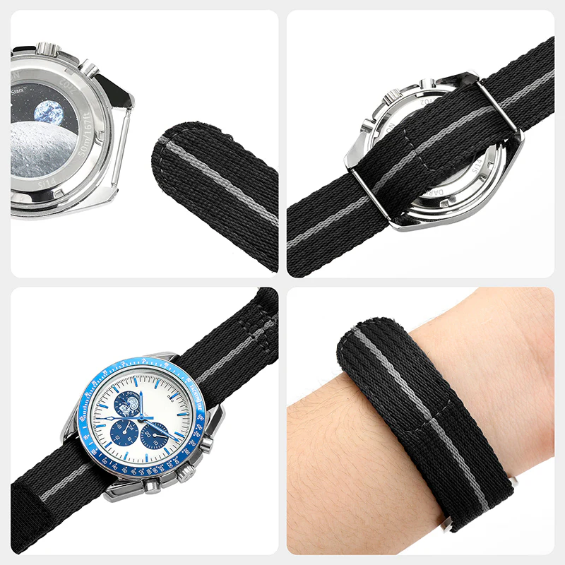 20mm/22mm Soft Nylon Magic Tape Watchband - Image 9