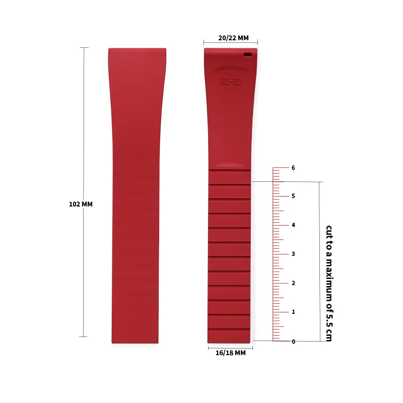★SuperDeal★ Cut-to-Size FKM Rubber Watch Strap - Image 25