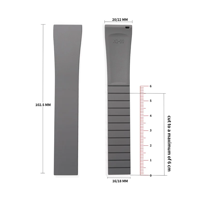 ★SuperDeal★ Cut-to-Size FKM Rubber Watch Strap - Image 28