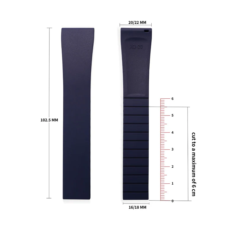 ★SuperDeal★ Cut-to-Size FKM Rubber Watch Strap - Image 31