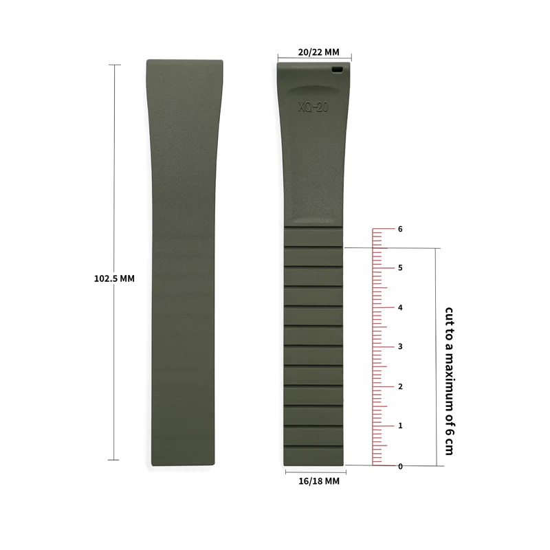 ★SuperDeal★ Cut-to-Size FKM Rubber Watch Strap - Image 34