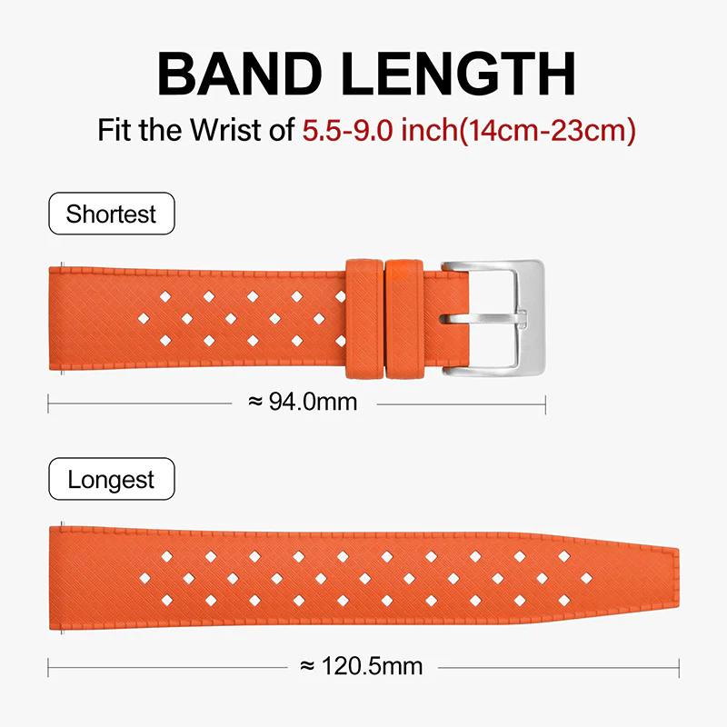 Premium-Grade Tropical FKM Rubber Watch Strap - Image 6