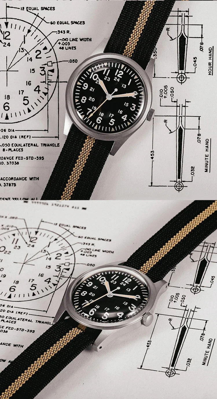 RDUNAE RA03 Retro Military 34.5mm Men Watch - Image 15