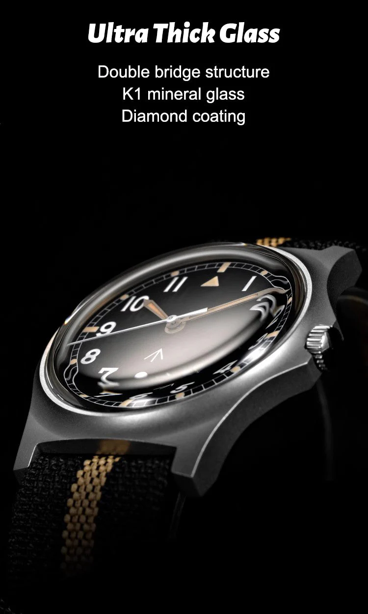 RDUNAE RA01 Retro Military 36.8mm Men Watch - Image 4