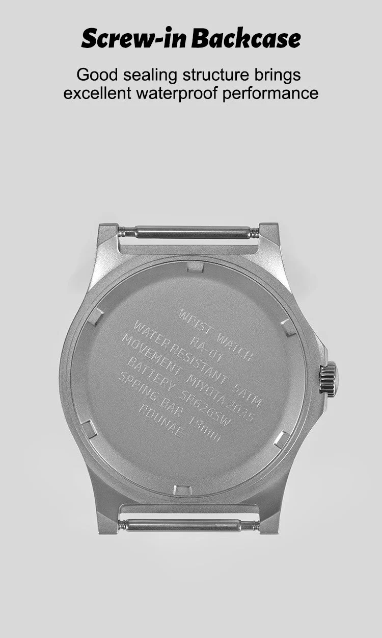 RDUNAE RA01 Retro Military 36.8mm Men Watch - Image 6