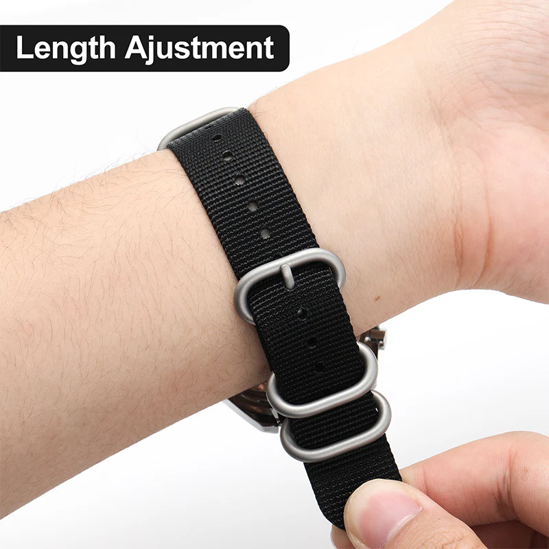 Thick Premium Woven Nylon Military Watch Zulu Strap - Image 3