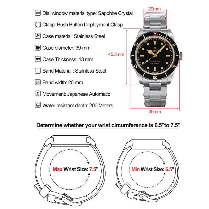 THORN SHY027 39mm BB58 Vintage Diver Automatic Watch - Image 13