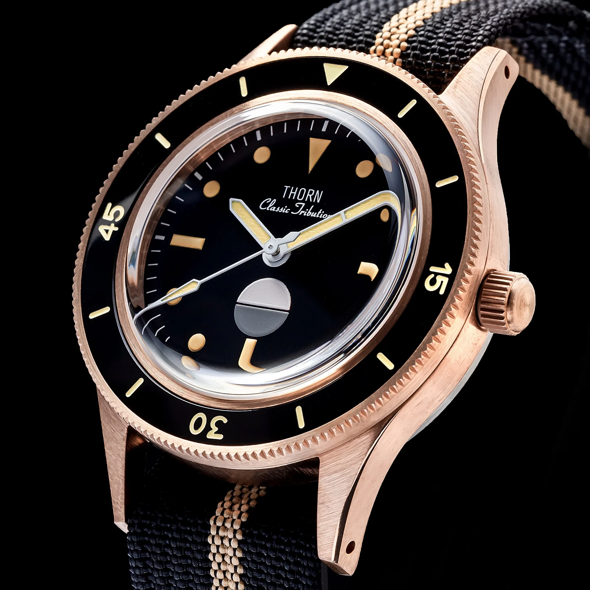 Thorn Vintage 50-Fathoms Bronze Dive Watch - Image 4