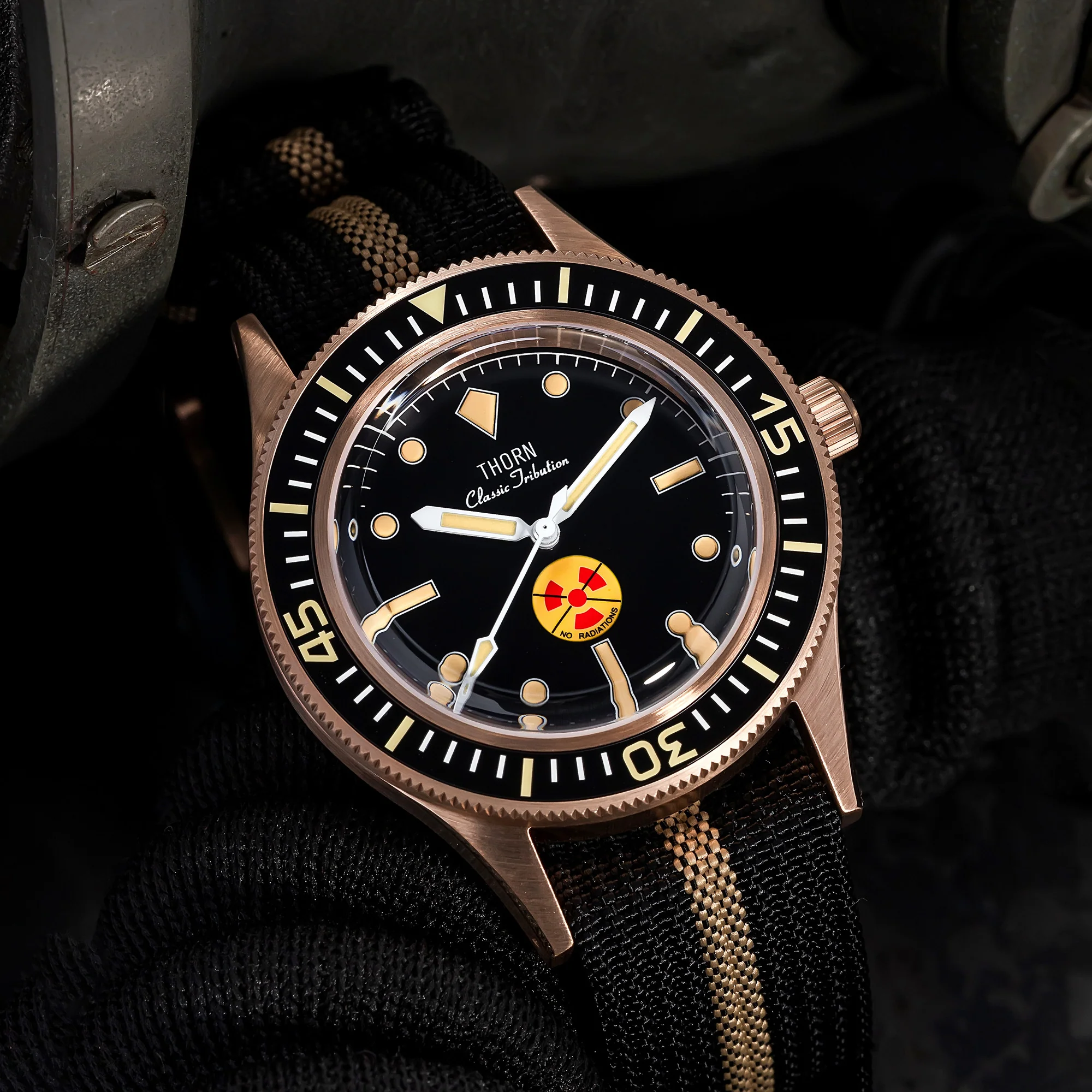 Thorn Vintage 50-Fathoms No-Rad Bronze Dive Watch - Image 20