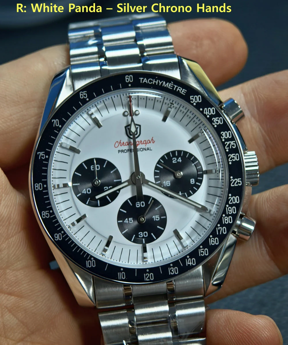 Watchdives 39mm VK63 Chronograph Watch WD1863 - Panda Collection - Image 3
