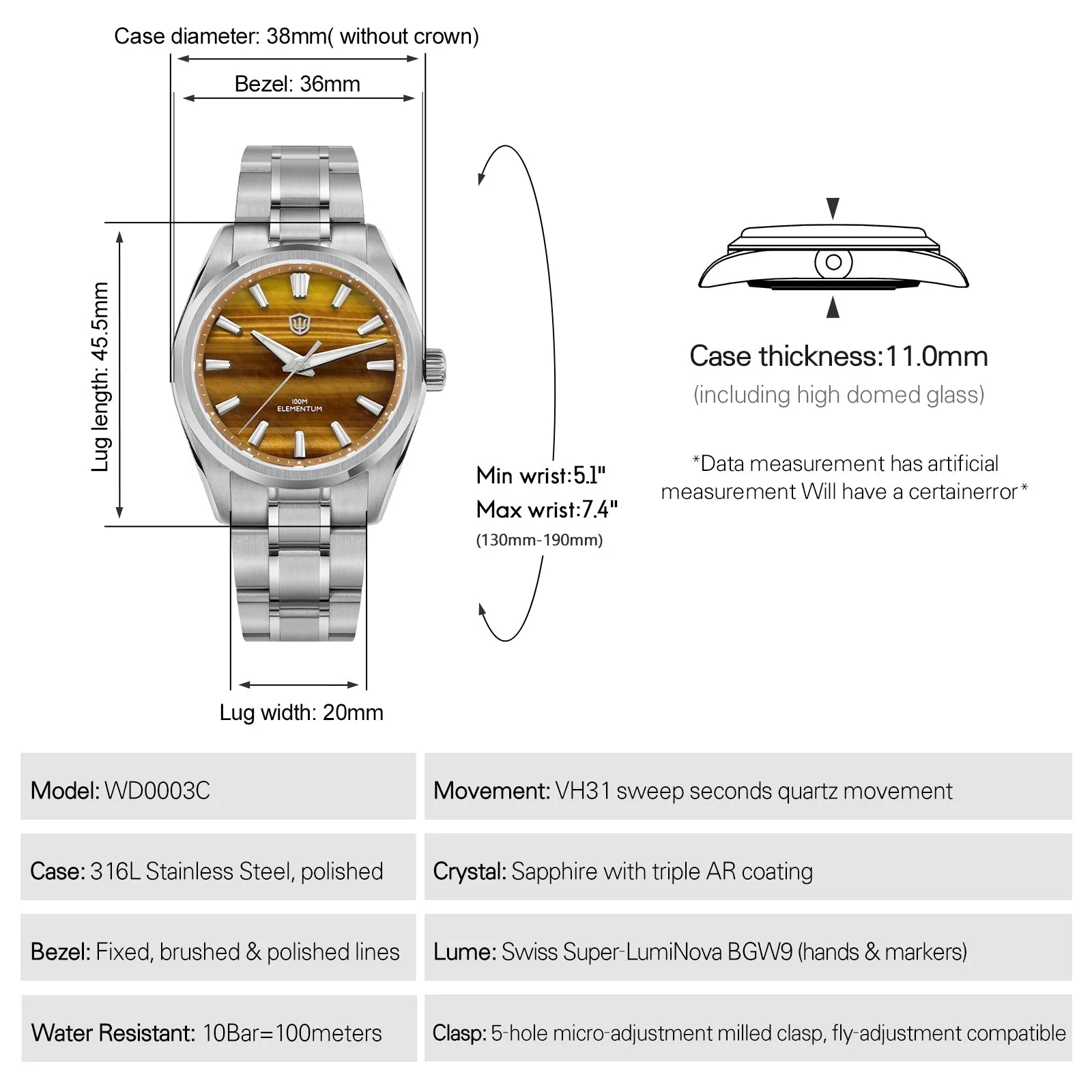 Watchdives WD0003D Natural Stone Elementum Men Watch - Image 26