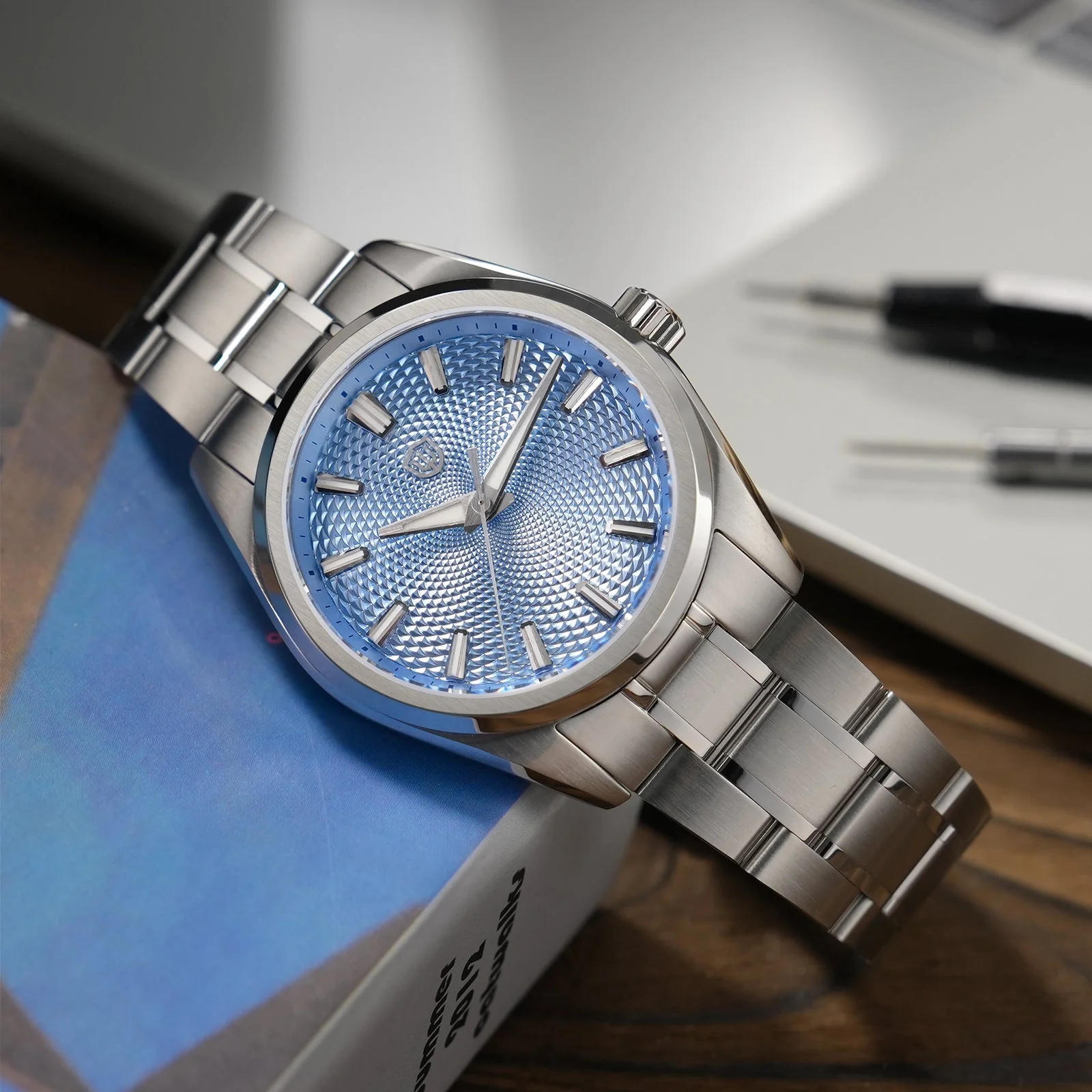 Watchdives WD0003G Guilloche Dial VH31 Men Watch - Image 5