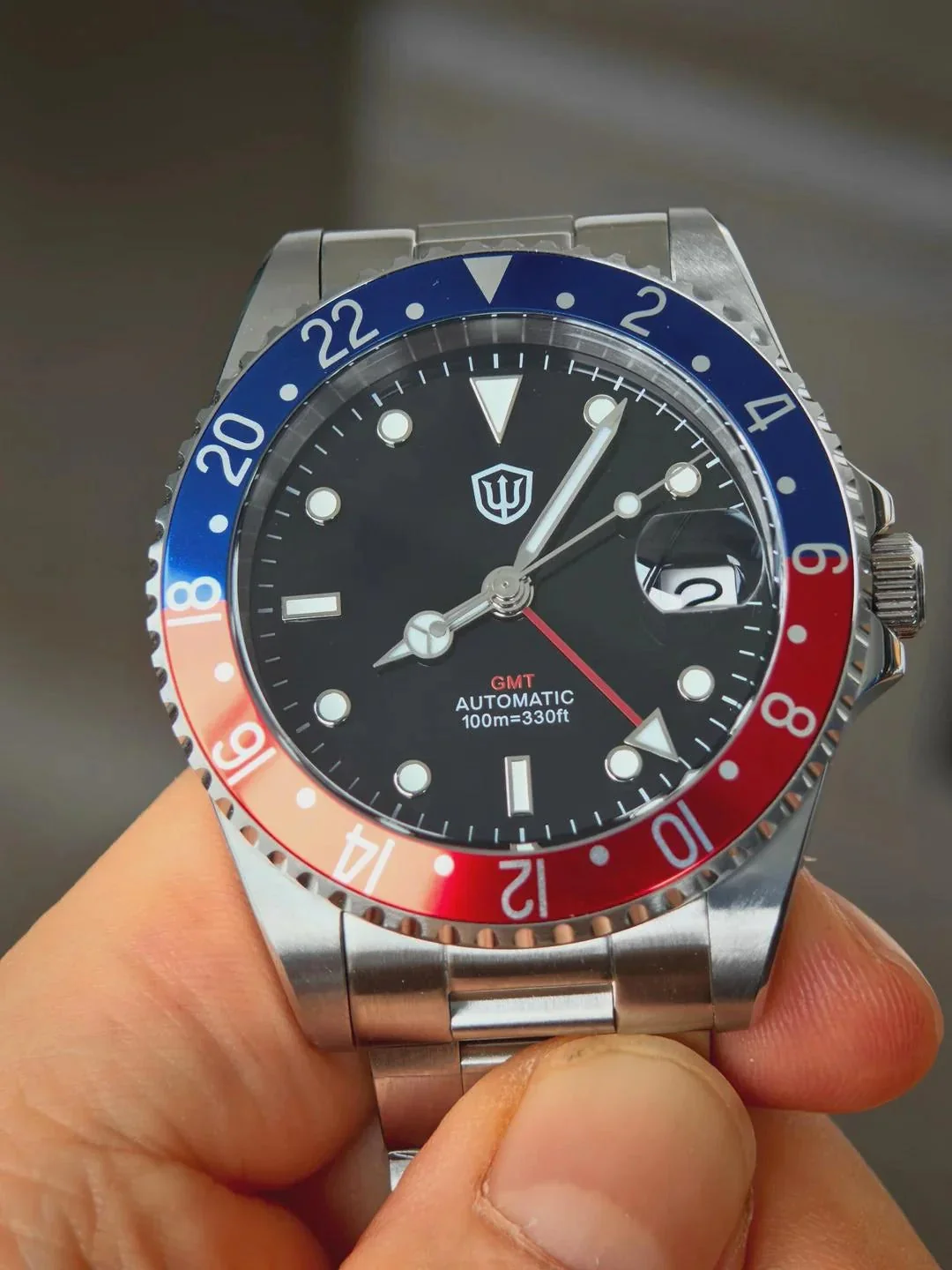 Watchdives WD0014 Aluminum Bezel Vintage NH34 GMT Watch - Image 11
