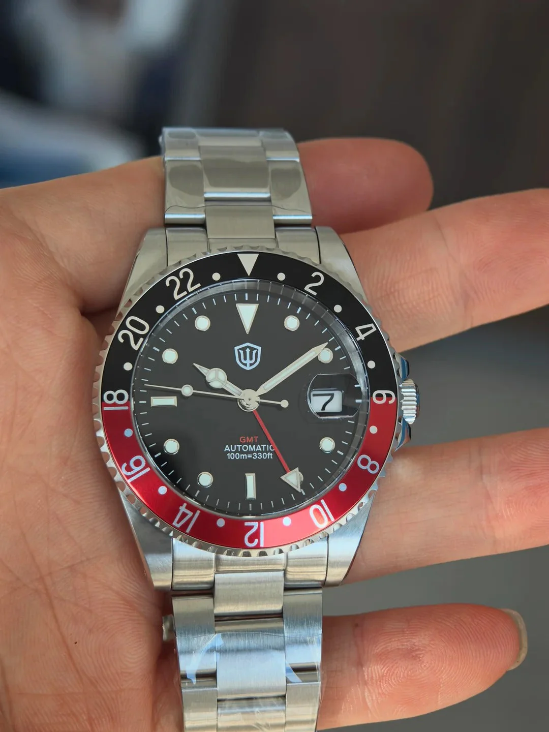 Watchdives WD0014 Aluminum Bezel Vintage NH34 GMT Watch - Image 14