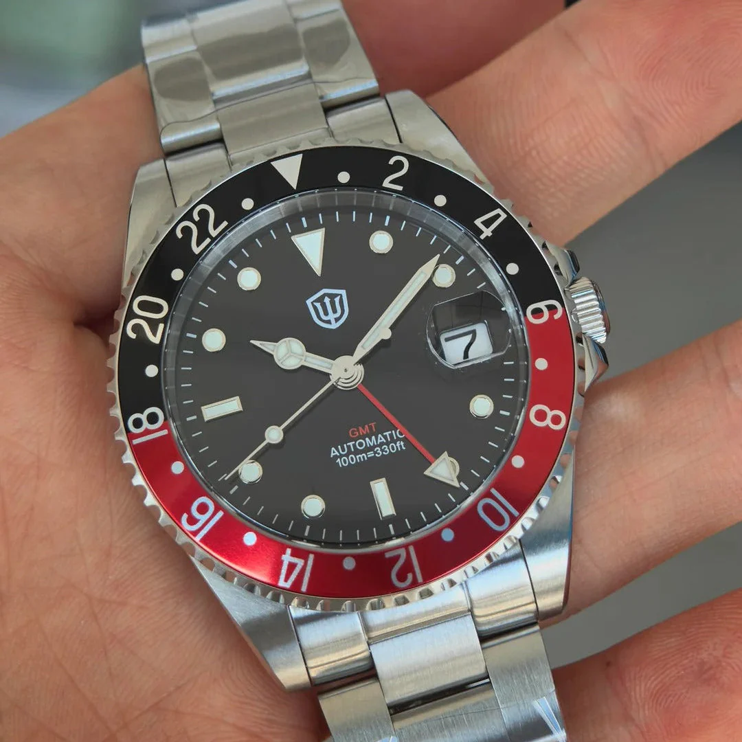 Watchdives WD0014 Aluminum Bezel Vintage NH34 GMT Watch - Image 15