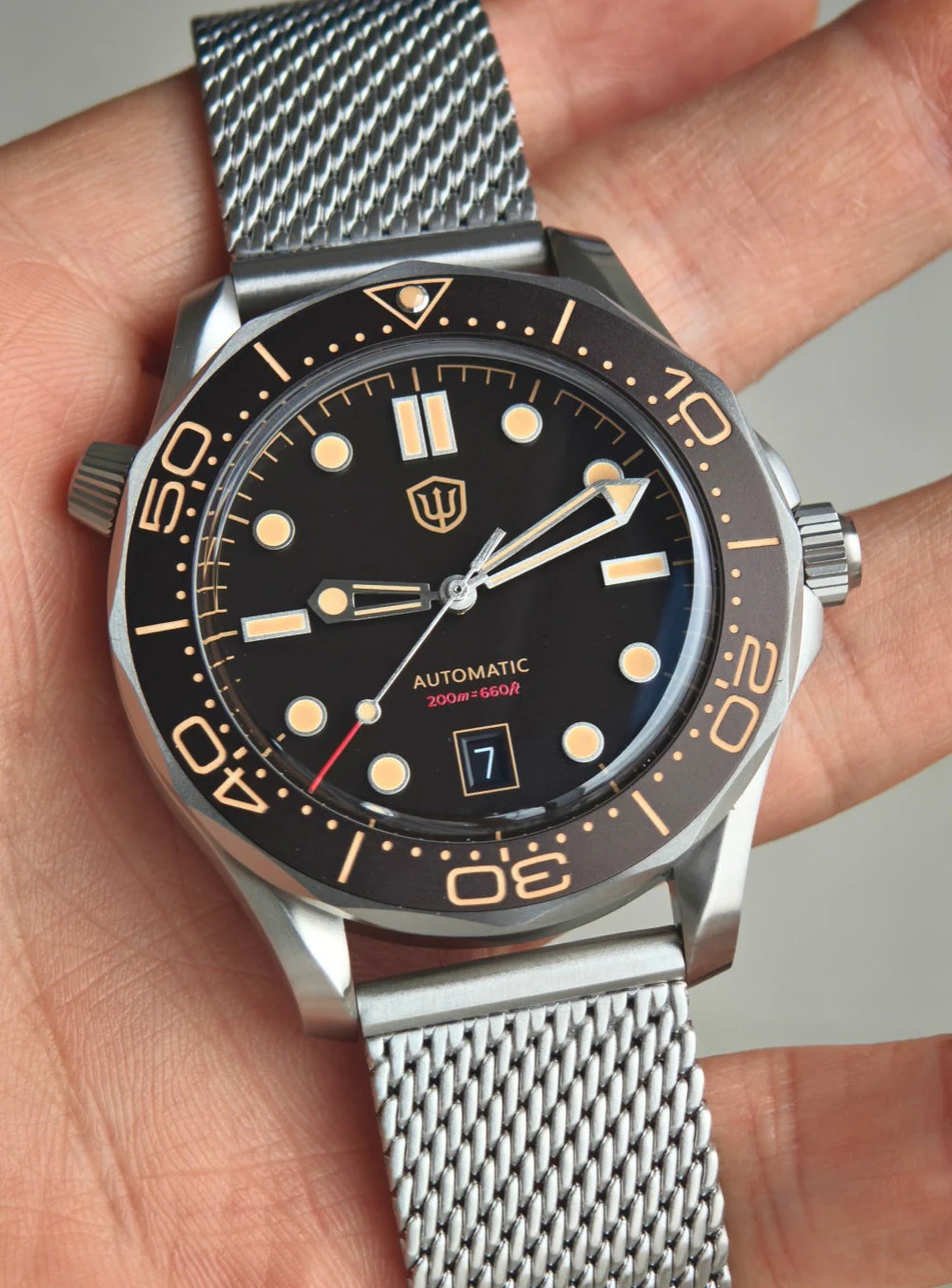Watchdives WD007 Top Hat Sapphire PT5000 Titanium Dive Watch - Image 8