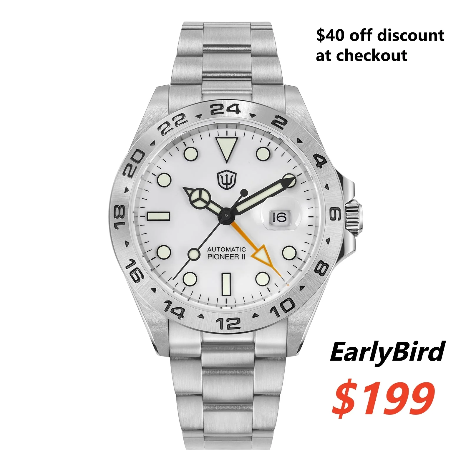 Watchdives WD1993 40mm 6460 GMT Watch