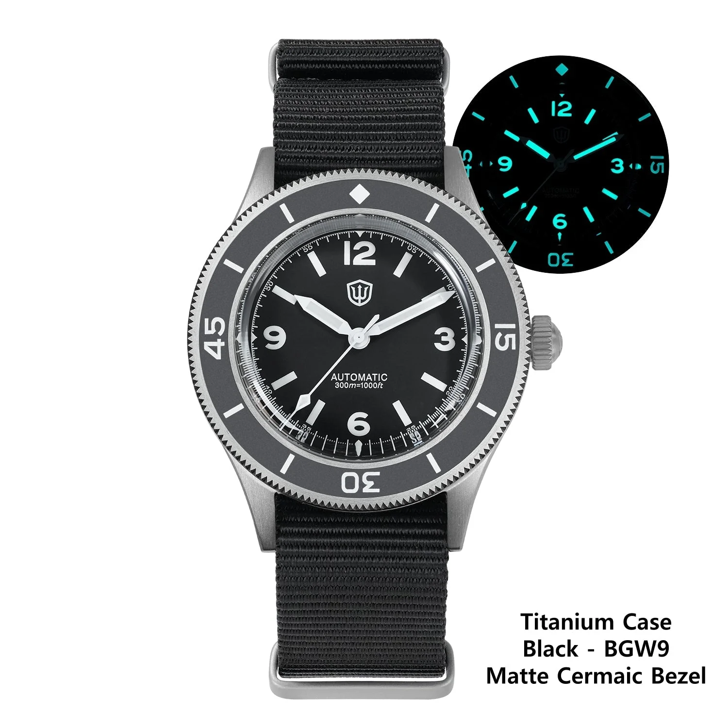 Watchdives WD50Ti Titanium 50-Fathoms NH35 Dive Watch