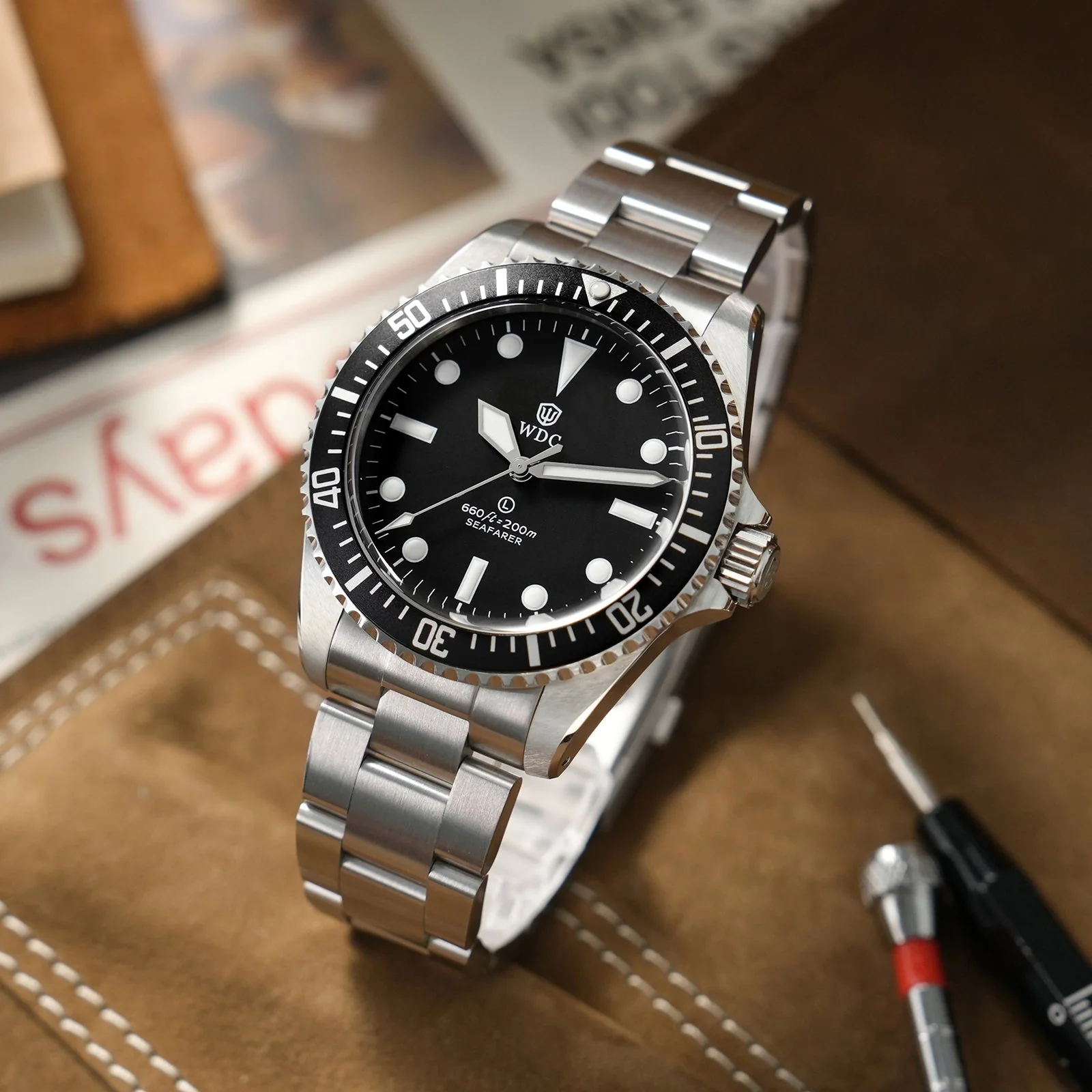 Watchdives Seafarar WD5513Q 40mm VH31 Sub Diver Watch - Image 4
